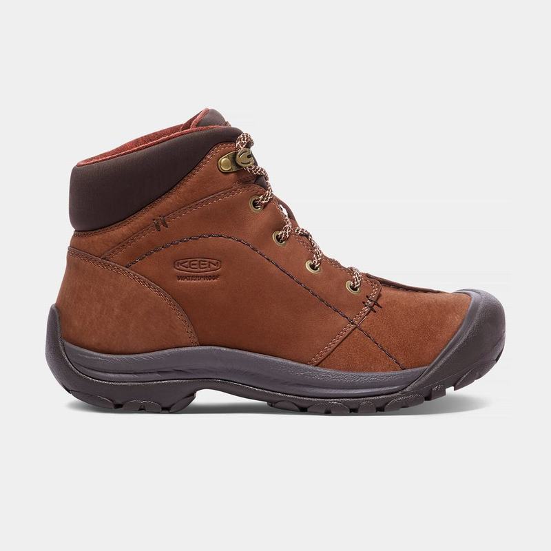 Keen Kaci Winter Waterproof Mid Womens Winter Boots Brown Sale (8457-XQOYK)